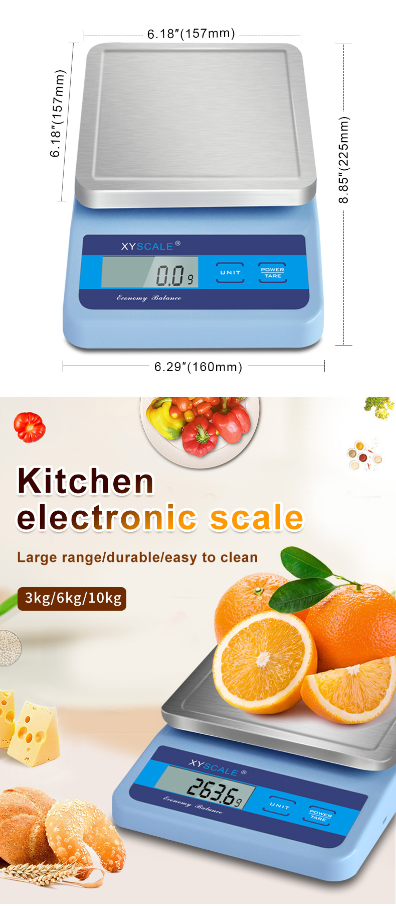 H11703e2c625d4c7a84bc4eba2359b656I - Kitchen electronic scale 3kg 6kg 10kg