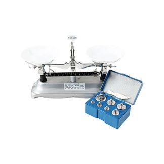 500g/0.5g Tray balance physics teaching balance laboratory medicine mechanical balance with weights and tweezers